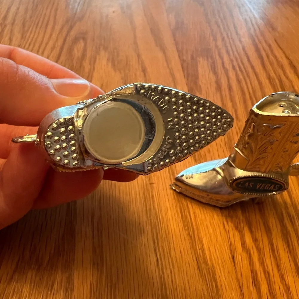 Vintage Mini Las Vegas Cowboy Boot Salt and Pepper Shakers